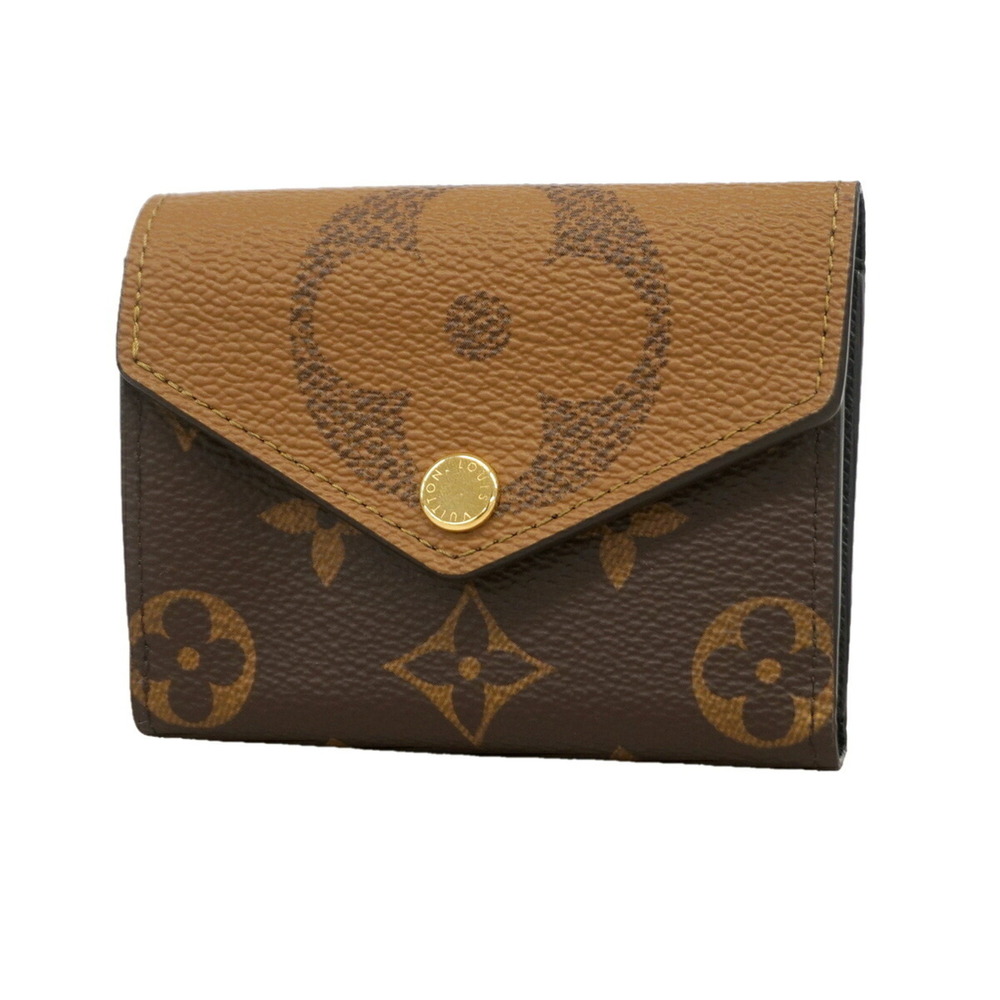 Louis Vuitton Tri-fold Wallet Monogram Giant Reverse Portefeuille Zoe M80725 ...